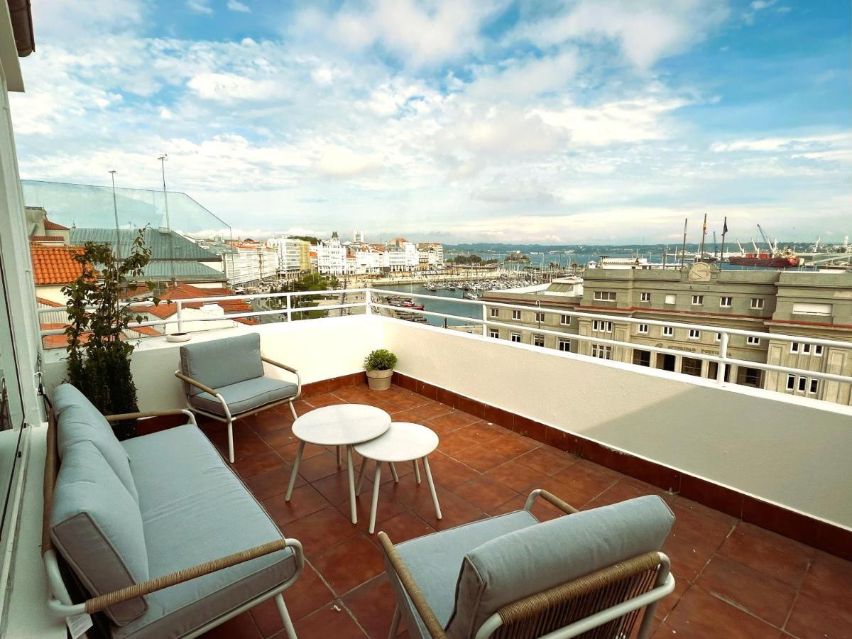 Atico Con Dos Terrazas E Increibles Vistas En Pleno Centro De A Coruña Eksteriør billede