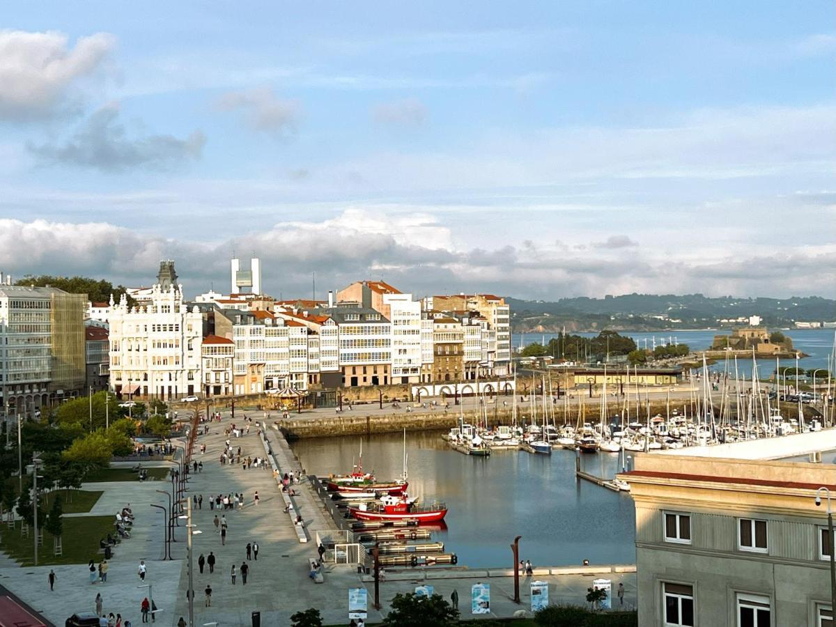 Atico Con Dos Terrazas E Increibles Vistas En Pleno Centro De A Coruña Eksteriør billede